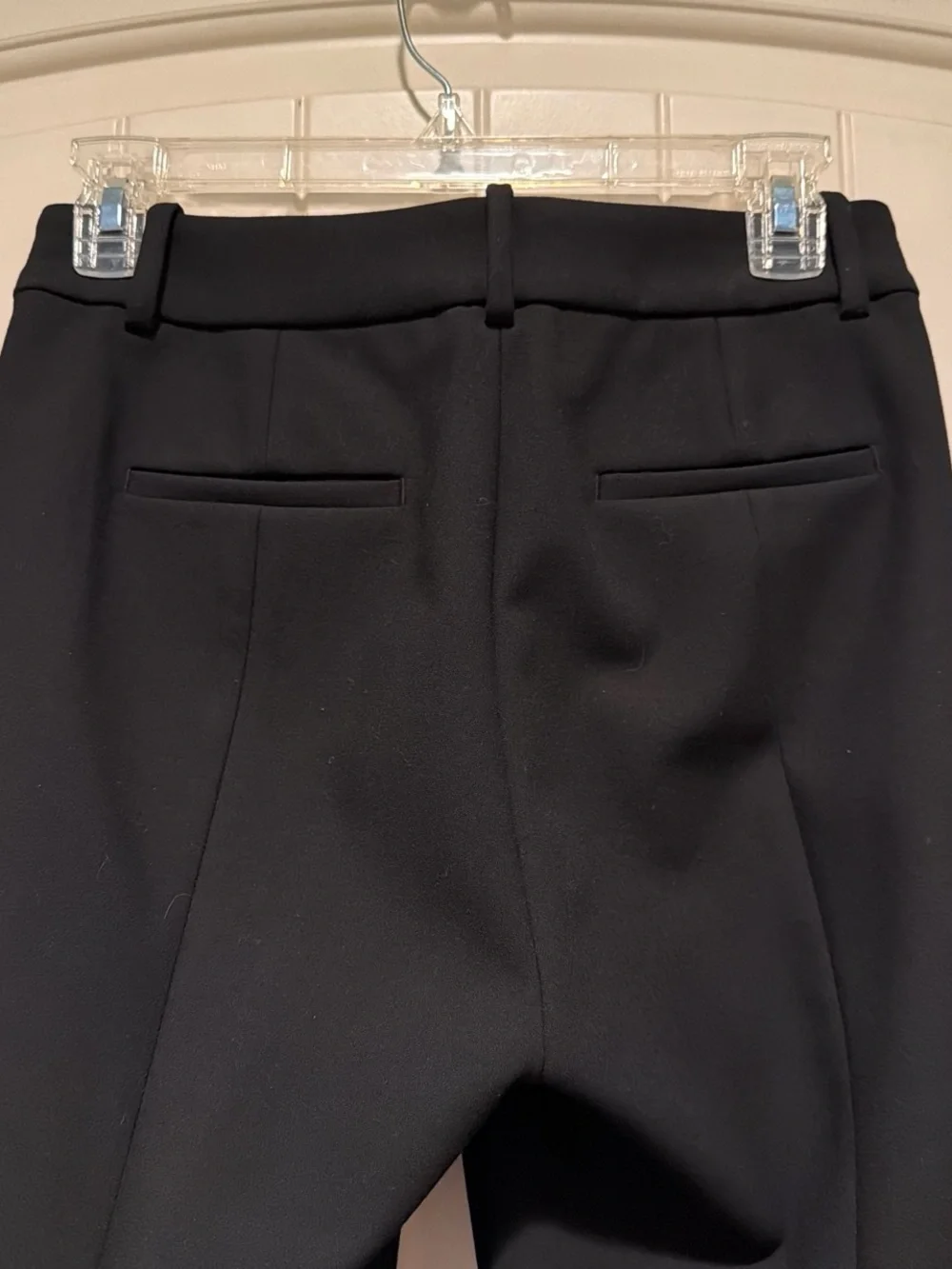 J. Crew Black Tailored Straight-Leg Trousers